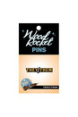 Wood Rocket - They/Them Pronoun Enamel Pin - Gold - Stag Shop