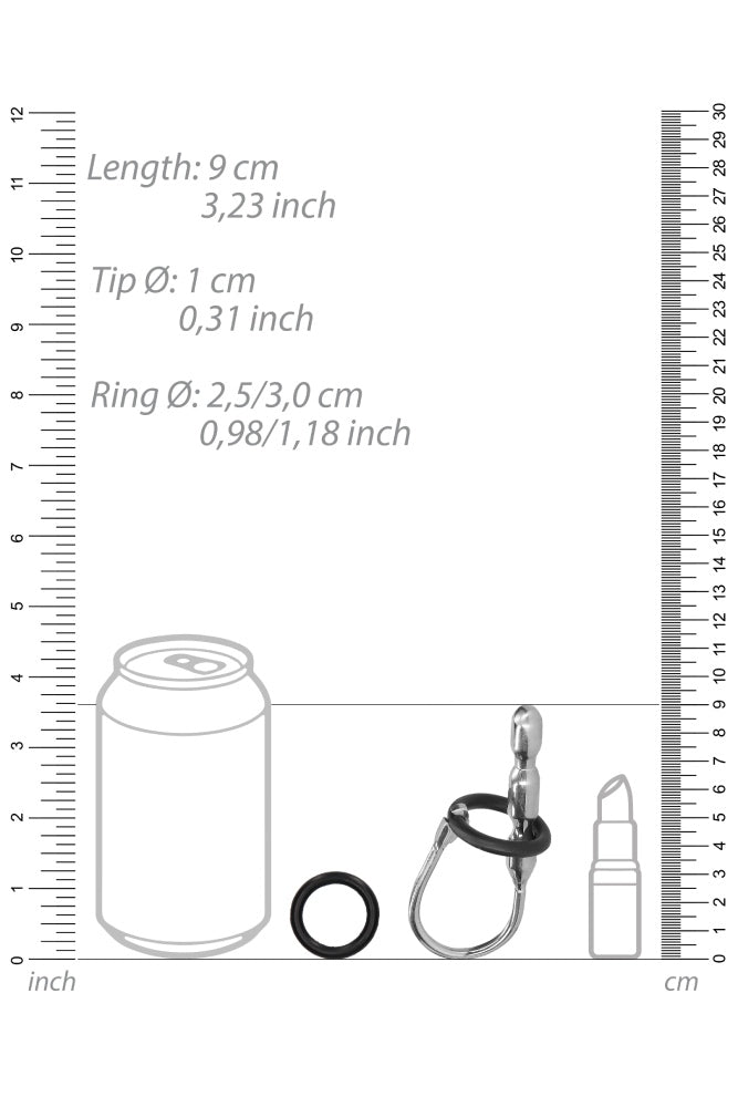 Ouch by Shots Toys - Urethral Sounding - Stainless Steel Stretcher with Ring - Stag Shop