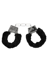 Ouch by Shots Toys - Black & White - Pleasure Handcuffs with Quick Release Button - Black - Stag Shop