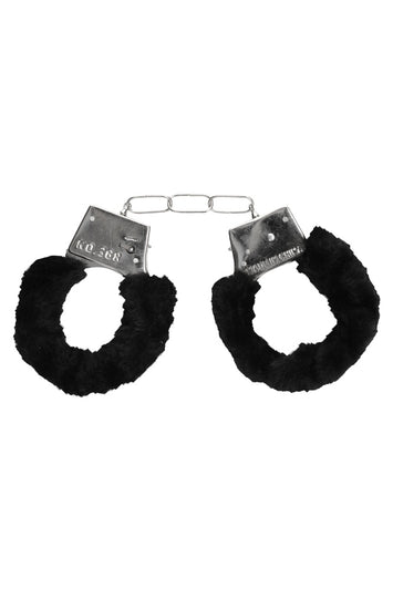Ouch by Shots Toys - Black & White - Pleasure Handcuffs with Quick Release Button - Black - Stag Shop