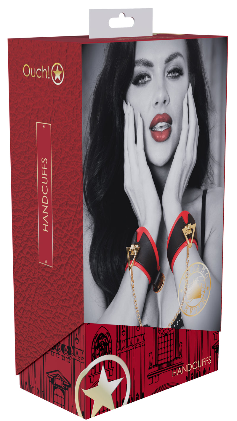 Ouch International - Milan Collection - Handcuffs - Black/Red - Stag Shop