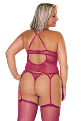 Pink Pussycat Lingerie - 23311 PLUS - Bustier & Thong - Stag Shop