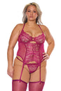 Pink Pussycat Lingerie - 23311 PLUS - Bustier & Thong - Stag Shop
