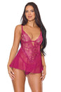 Pink Pussycat Lingerie - 24306 - Babydoll & Thong - Stag Shop