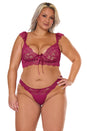 Pink Pussycat Lingerie - 24132 PLUS - Crop Top & Thong - Stag Shop