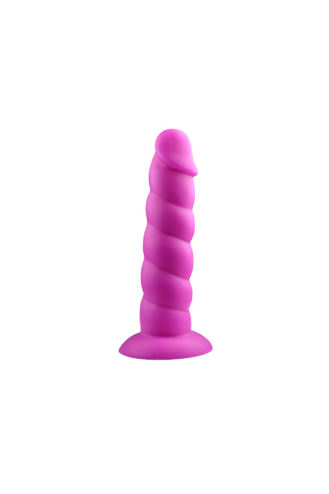 Rock Candy Toys - Suga Daddy 7" Silicone Dildo - Purple - Stag Shop