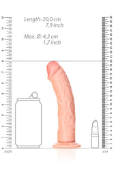 Shots Toys - Real Rock - 7 inch Curved Dildo - Various Colours - Stag Shop