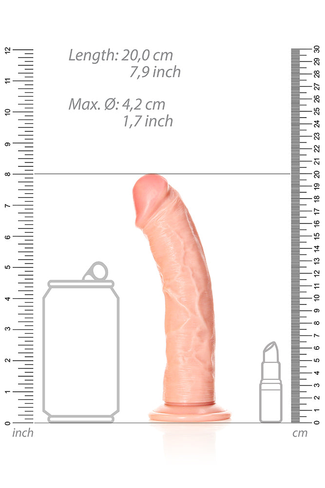 Shots Toys - Real Rock - 7 inch Curved Dildo - Various Colours - Stag Shop