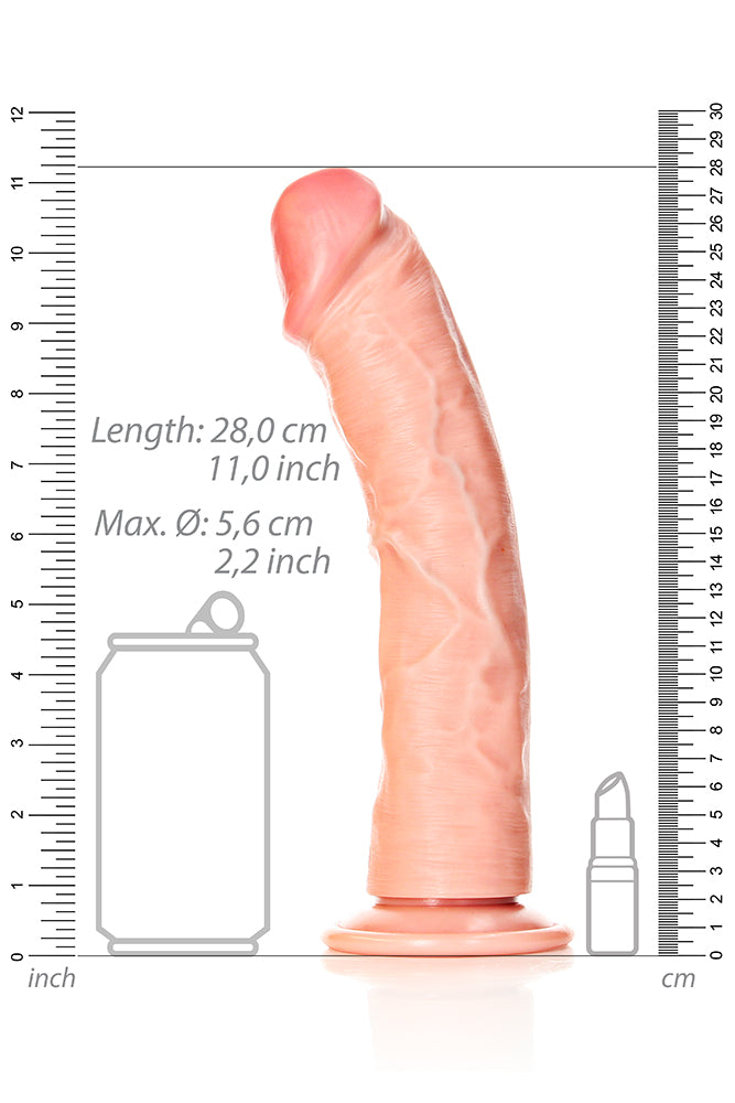 Shots Toys - Real Rock - 10 inch Curved Dildo - Various Colours - Stag Shop