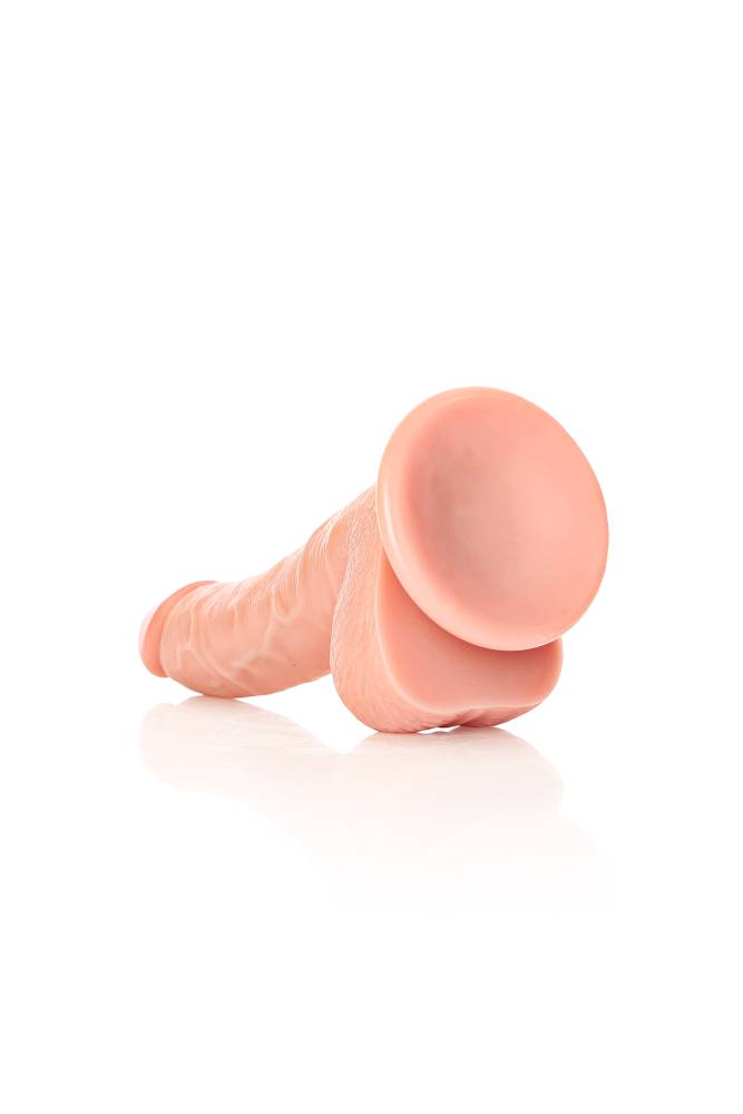 Shots Toys - Real Rock - 7" Curved Dildo with Balls - Various Colours - Stag Shop