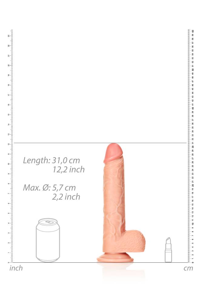 Shots Toys - Real Rock - 11" Straight Dildo with Balls - Various Colours - Stag Shop