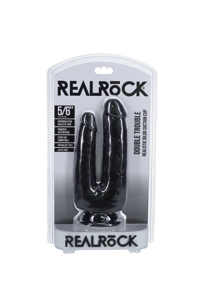 Shots Toys - Real Rock - Double Trouble 5/6 inch Double Penetration Dildo - Various Colours - Stag Shop
