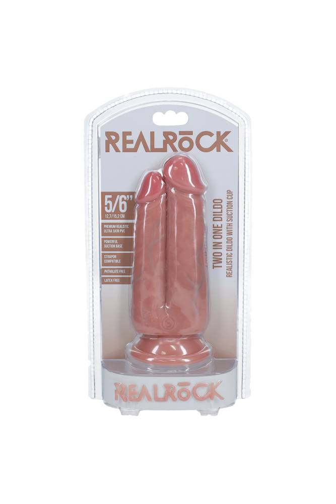 Shots Toys - Real Rock - Two in One 5/6" Dildo - Various Colours - Stag Shop