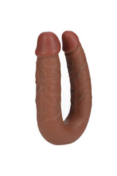 Shots Toys - Real Rock - U Shaped Double Penetration Dildo - Black - Various Sizes - Stag Shop