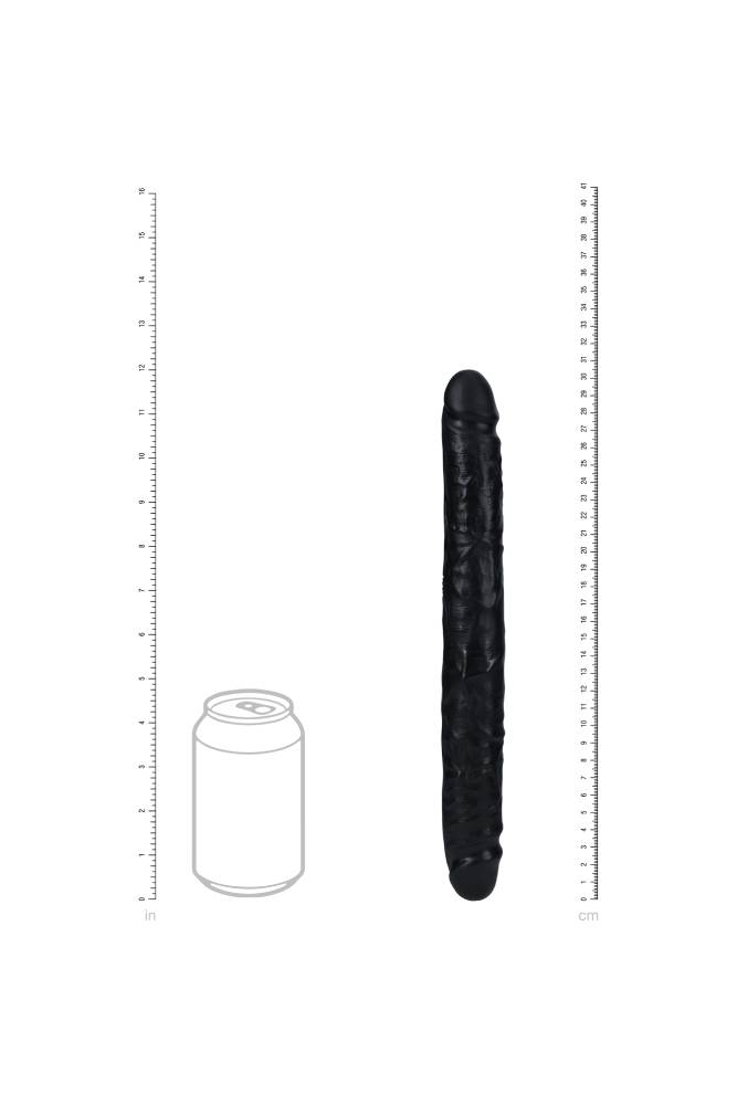 Shots Toys - Real Rock - Slim Double Ended Dong - Black - Various Sizes - Stag Shop