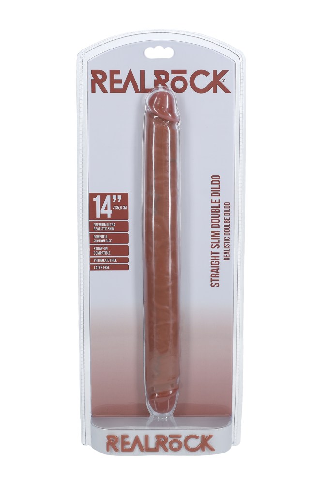 Shots Toys - Real Rock - Slim Double Ended Dong - Various Sizes & Colours - Stag Shop