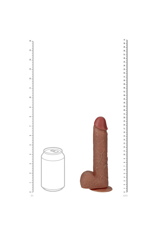 Shots Toys - RealRock - 8" Vibrating & Rotating Dildo with Balls - Various Colours - Stag Shop