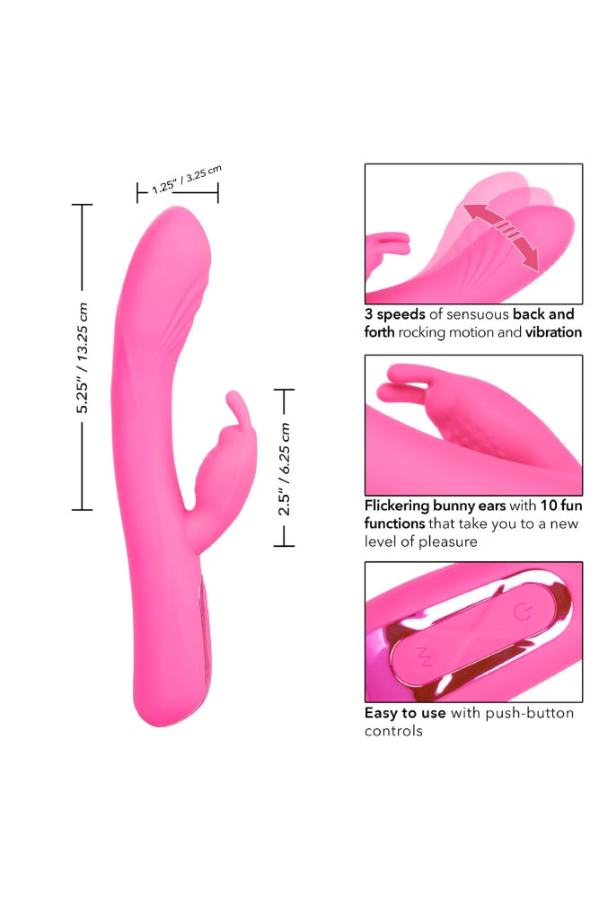 Cal Exotics - Jack Rabbit Elite - Rocking Rabbit Vibrator - Pink - Stag Shop