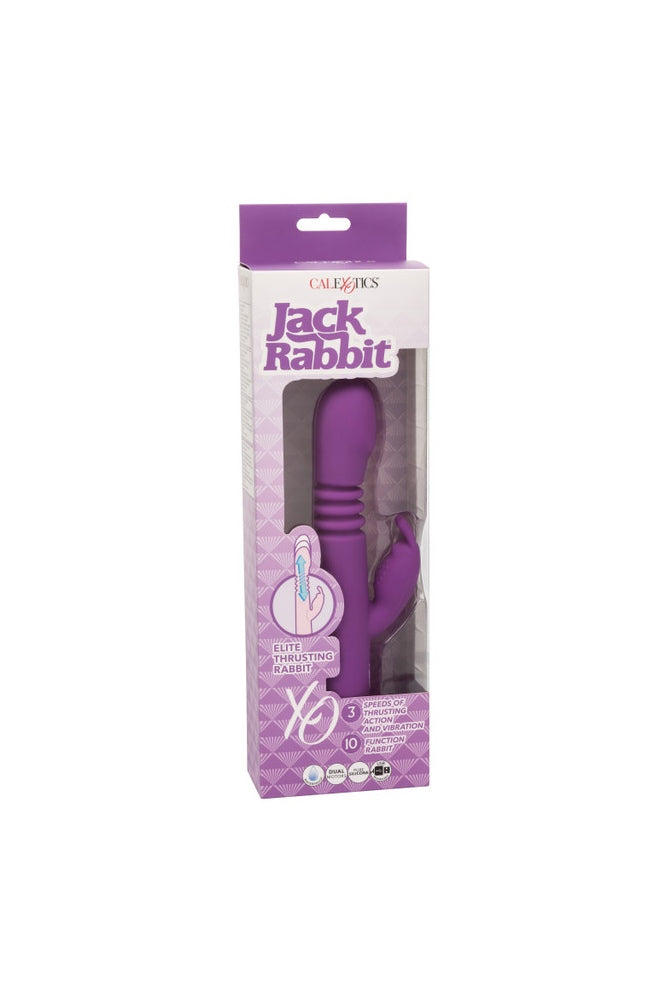 Cal Exotics - Jack Rabbit Elite - Thrusting Rabbit Vibrator - Purple - Stag Shop