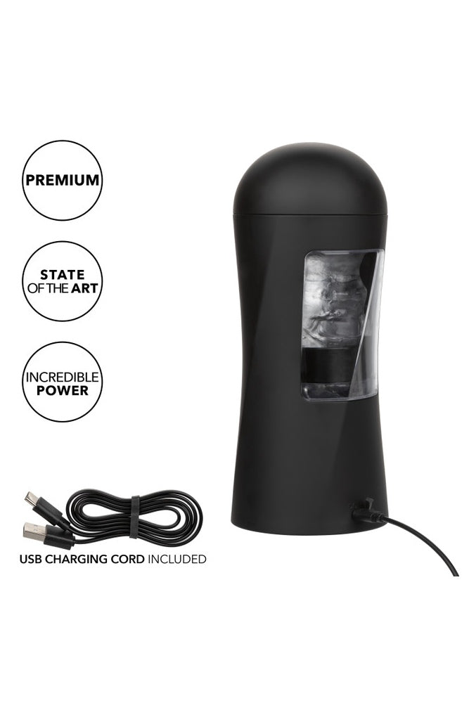 Cal Exotics - Bionic - Power Stroking Masturbator - Black - Stag Shop
