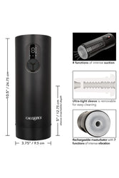 Cal Exotics - Bionic - Sucking and Vibrating Masturbator - Black - Stag Shop