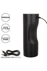 Cal Exotics - Bionic - Sucking and Vibrating Masturbator - Black - Stag Shop