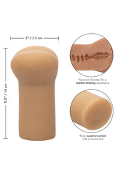 Cal Exotics - Cheap Thrills - The Leather Daddy Stroker - Beige - Stag Shop