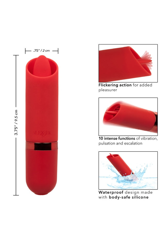 Cal Exotics - Kyst - Flicker Vibrator with Flickering Tongue - Red - Stag Shop