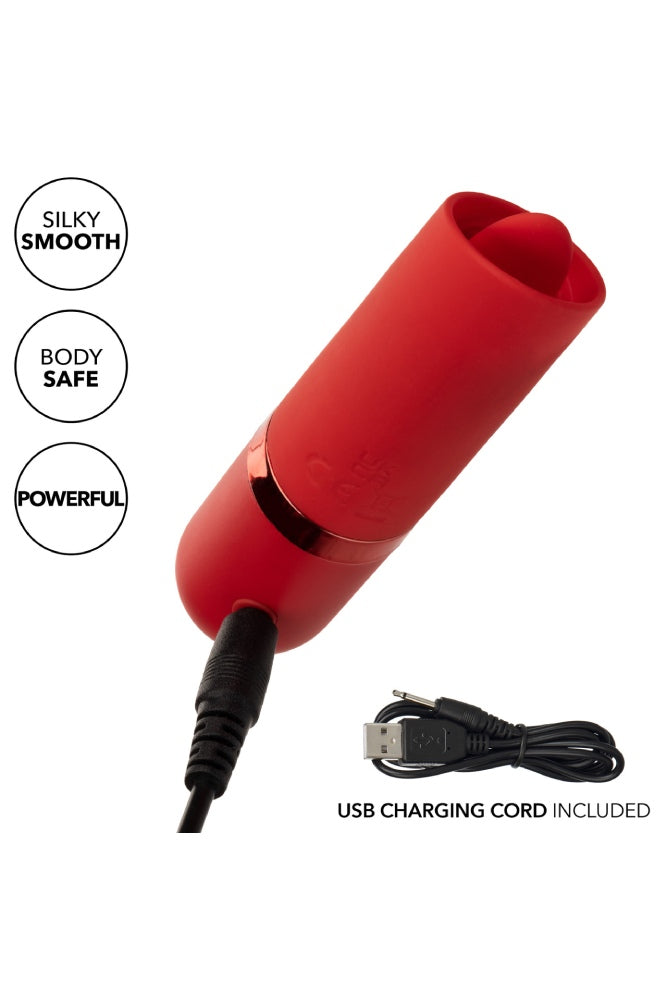 Cal Exotics - Kyst - Flicker Vibrator with Flickering Tongue - Red - Stag Shop
