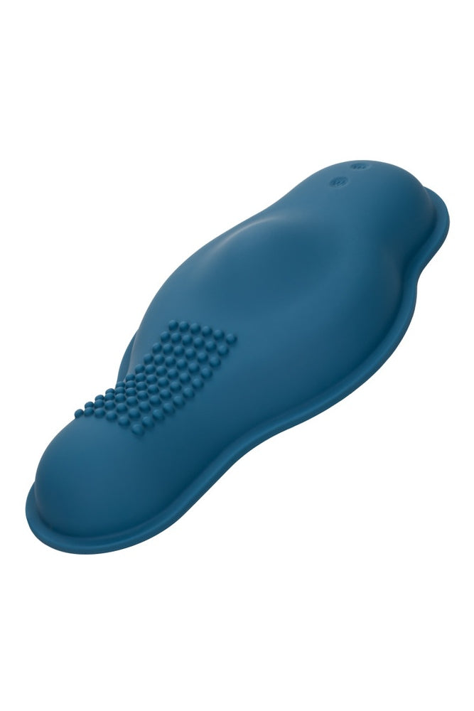 Cal Exotics - Lust - Remote Control Dual Lay-on Bump & Grind Rider - Blue - Stag Shop