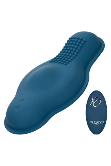 Cal Exotics - Lust - Remote Control Dual Lay-on Bump & Grind Rider - Blue - Stag Shop
