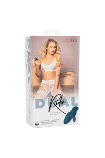 Cal Exotics - Lust - Remote Control Dual Lay-on Bump & Grind Rider - Blue - Stag Shop