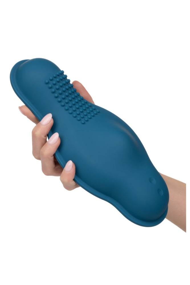 Cal Exotics - Lust - Remote Control Dual Lay-on Bump & Grind Rider - Blue - Stag Shop