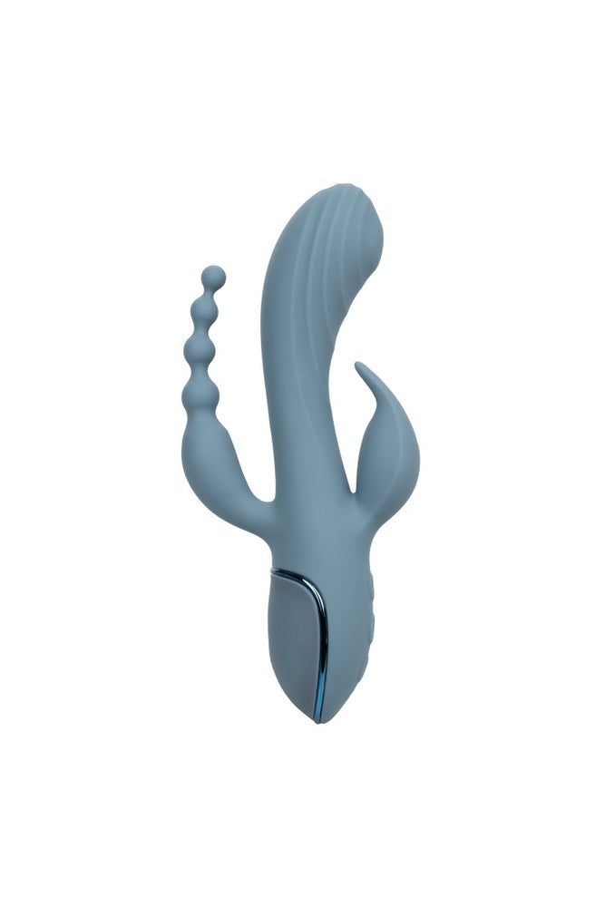 Cal Exotics - III - Triple Ecstasy Double Penetration Rabbit Vibrator - Blue - Stag Shop