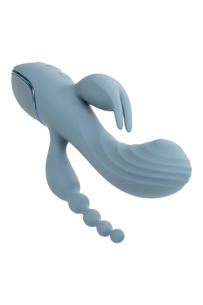 Cal Exotics - III - Triple Ecstasy Double Penetration Rabbit Vibrator - Blue - Stag Shop