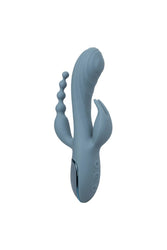 Cal Exotics - III - Triple Ecstasy Double Penetration Rabbit Vibrator - Blue - Stag Shop