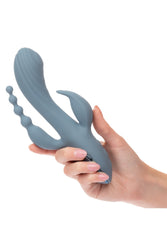 Cal Exotics - III - Triple Ecstasy Double Penetration Rabbit Vibrator - Blue - Stag Shop