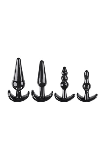 Selopa - Intro To Plugs - 4pc Anal Plug Set - Black - Stag Shop