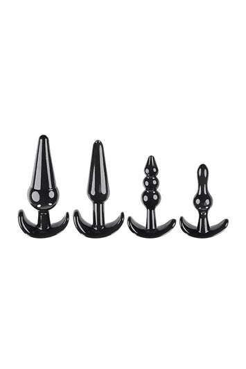 Selopa - Intro To Plugs - 4pc Anal Plug Set - Black - Stag Shop