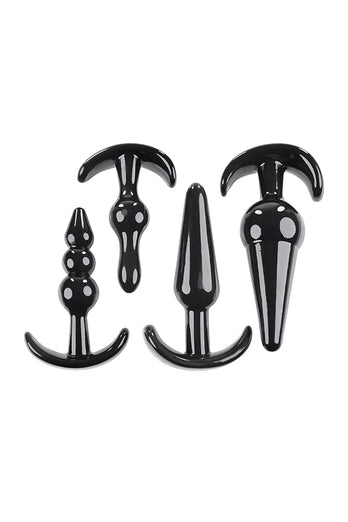 Selopa - Intro To Plugs - 4pc Anal Plug Set - Black - Stag Shop