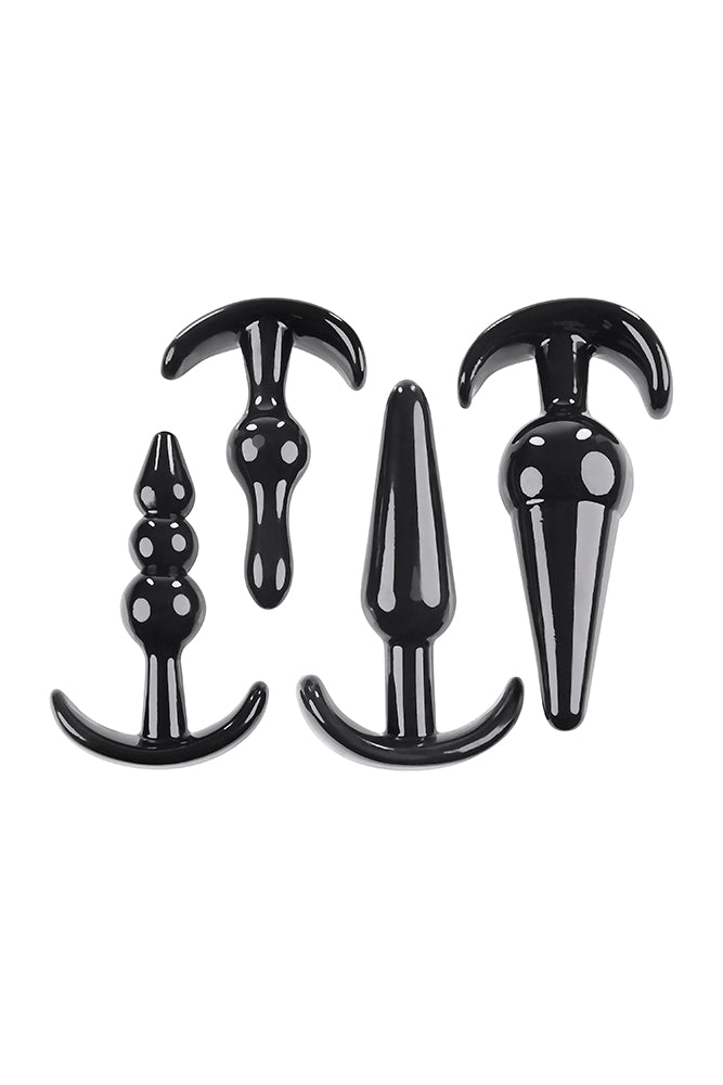 Selopa - Intro To Plugs - 4pc Anal Plug Set - Black - Stag Shop
