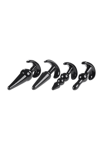 Selopa - Intro To Plugs - 4pc Anal Plug Set - Black - Stag Shop