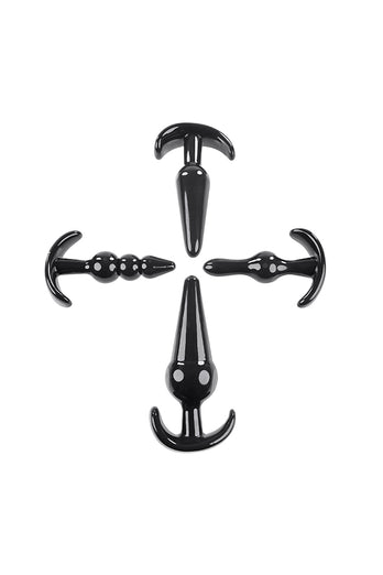 Selopa - Intro To Plugs - 4pc Anal Plug Set - Black - Stag Shop