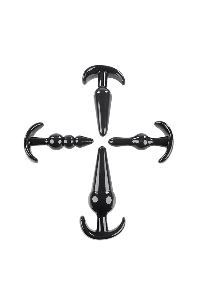 Selopa - Intro To Plugs - 4pc Anal Plug Set - Black - Stag Shop