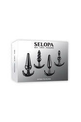 Selopa - Intro To Plugs - 4pc Anal Plug Set - Black - Stag Shop