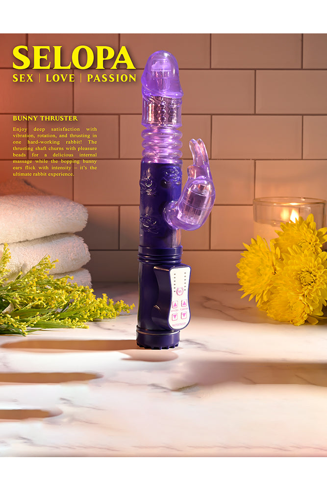 Selopa - Bunny Thruster Vibrator - Purple - Stag Shop