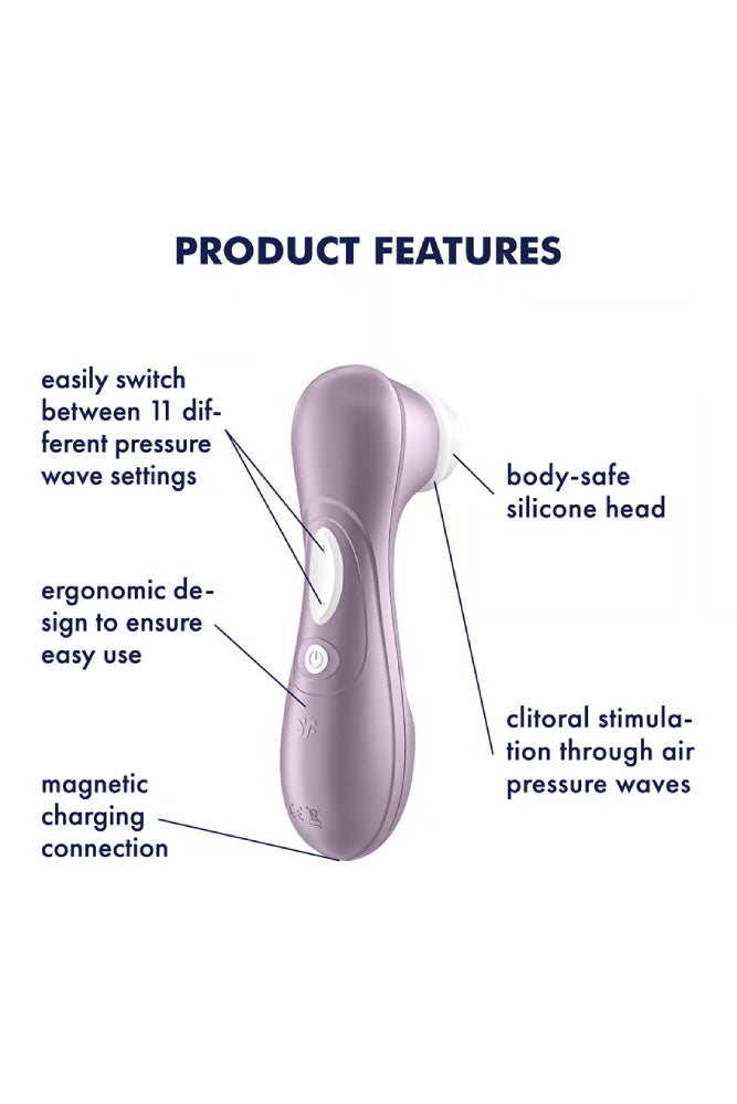 Satisfyer - Pro 2 Generation 2 Air Pulse Clitoral Stimulator - Violet - Stag Shop