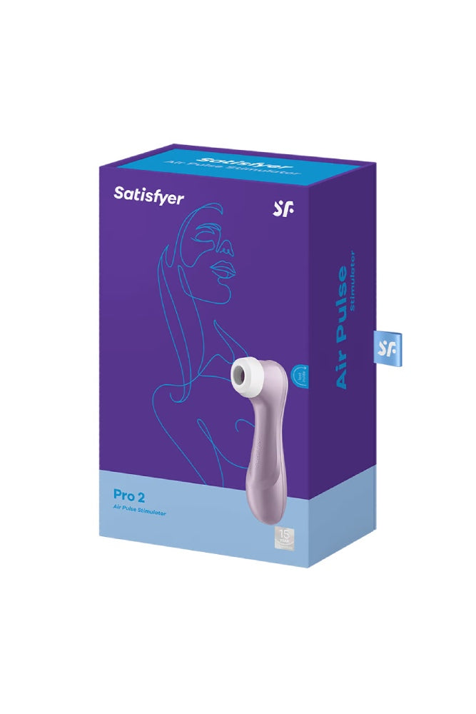 Satisfyer - Pro 2 Generation 2 Air Pulse Clitoral Stimulator - Violet - Stag Shop