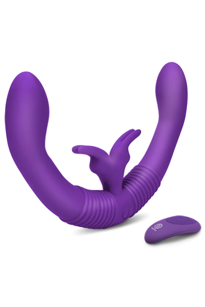 Electric Eel - Together Double-Ended Remote Control Vibrating Dildo - Purple - Stag Shop