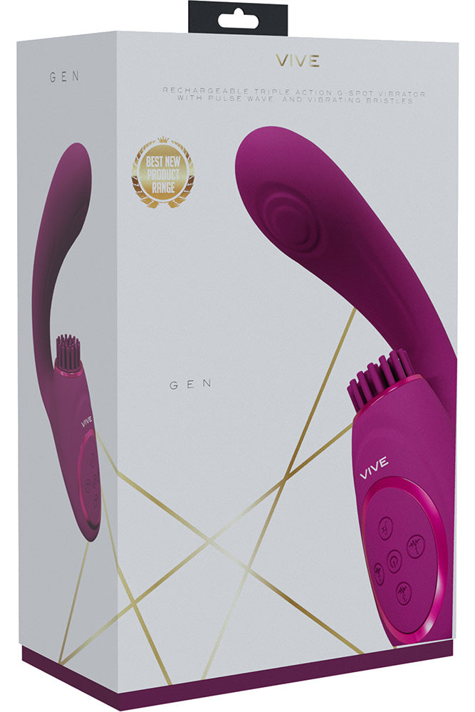 Shots Toys - VIVE - Gen Dual Vibrator With Pulse Wave - Pink - Stag Shop